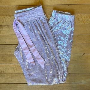 Baby Pink Velour Pajama Pants